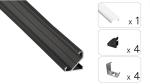 TEKKNI BARDE Set, black, milky cover, 3 m 2.0